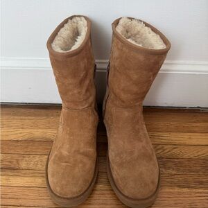 UGG Cream Shearling Lined Boots